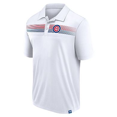 Men's Fanatics Branded White Chicago Cubs Big & Tall Victory For Us Interlock Polo