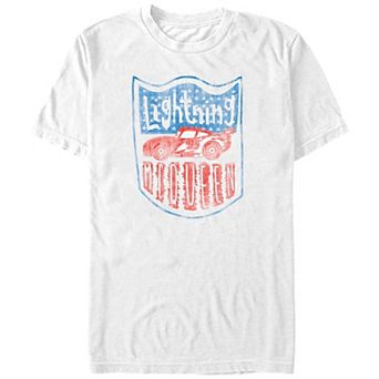 Disney / Pixar's Cars Lightning McQueen Americana Badge Big & Tall Graphic Tee