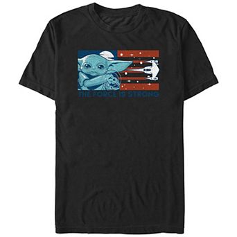 Big & Tall The Mandalorian The Force Is Strong Americana Graphic Tee