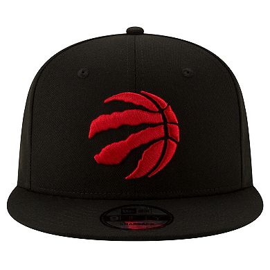 Men's New Era Black Toronto Raptors Official Team Color 9FIFTY Snapback Hat