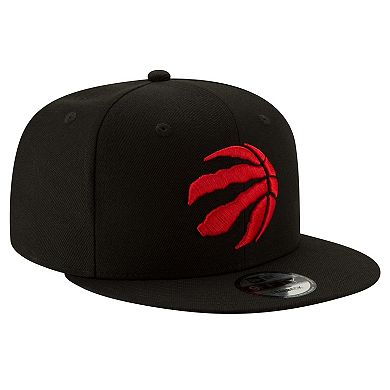 Men's New Era Black Toronto Raptors Official Team Color 9FIFTY Snapback Hat