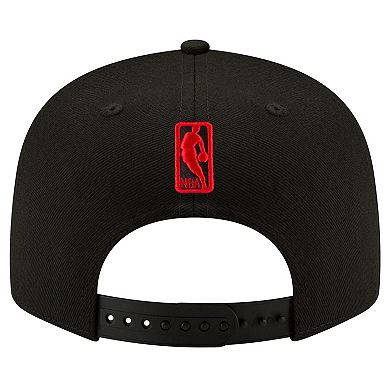 Men's New Era Black Toronto Raptors Official Team Color 9FIFTY Snapback Hat