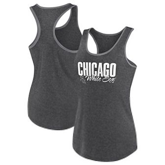 Women's Profile Black Chicago White Sox Plus Size Racerback Tank Top