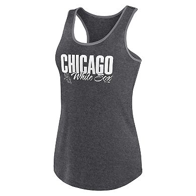 Women's Profile Black Chicago White Sox Plus Size Racerback Tank Top