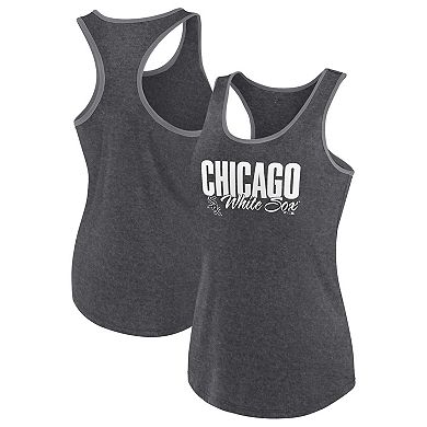 Women's Profile Black Chicago White Sox Plus Size Racerback Tank Top