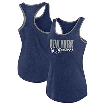 Women's Profile Navy New York Yankees Plus Size Racerback Tank Top