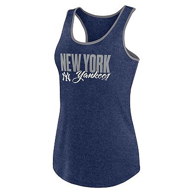 Women's Profile Navy New York Yankees Plus Size Racerback Tank Top
