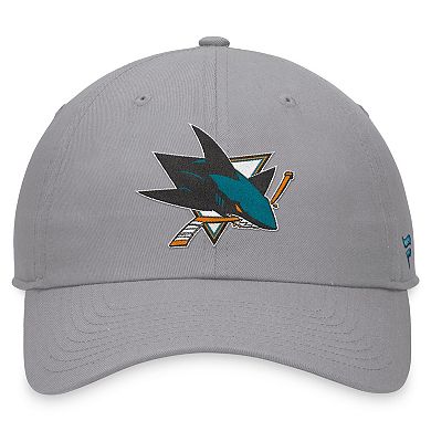 Men's Fanatics Branded Gray San Jose Sharks Extra Time Adjustable Hat