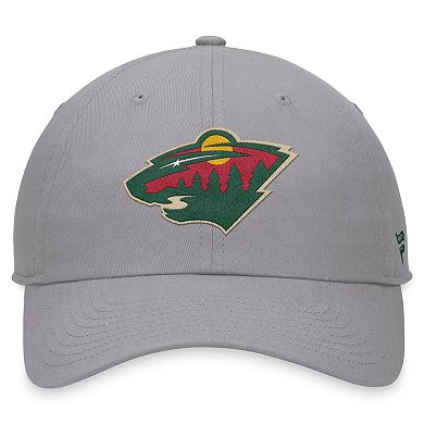 Men's Fanatics Branded Gray Minnesota Wild Extra Time Adjustable Hat