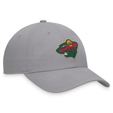 Men's Fanatics Branded Gray Minnesota Wild Extra Time Adjustable Hat