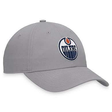 Men's Fanatics Branded Gray Edmonton Oilers Extra Time Adjustable Hat