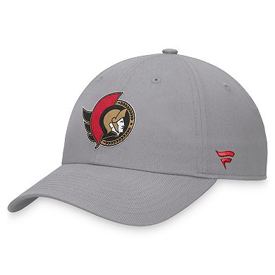 Men's Fanatics Branded Gray Ottawa Senators Extra Time Adjustable Hat