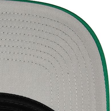 Men's Mitchell & Ness White Boston Celtics Hardwood Classics Blocker Foam Front Trucker Snapback Hat