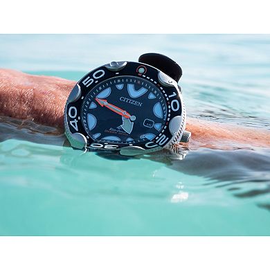 Citizen Men's Eco-Drive Promaster Dive Orca Stainless Steel Blue Rubber Strap Dive Watch
