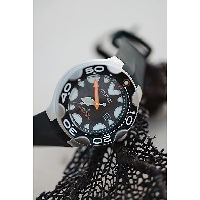 Citizen Men's Eco-Drive Promaster Dive Orca Stainless Steel Blue Rubber Strap Dive Watch