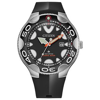 Citizen Men's Eco-Drive Promaster Dive Orca Stainless Steel Blue Rubber Strap Dive Watch