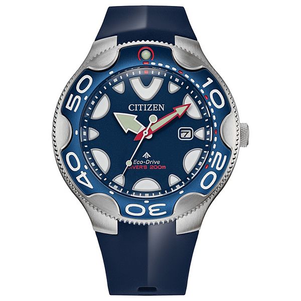 Citizen Men's Eco-Drive Promaster Dive Orca Stainless Steel Blue Rubber Strap Dive Watch - Blue