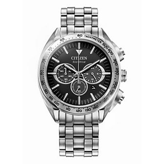 Citizen Men's Eco-Drive Carson Stainless Steel Bracelet Chronograph Watch - CA4540