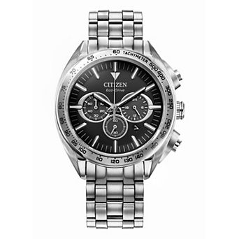 Citizen Men's Eco-Drive Carson Stainless Steel Bracelet Chronograph Watch - CA4540