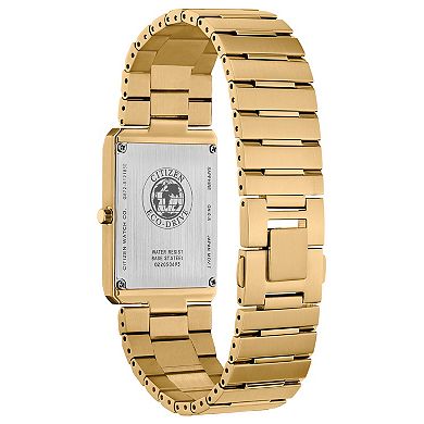 Citizen Eco-Drive Stiletto Stainless Steel Rectangular Bracelet Watch