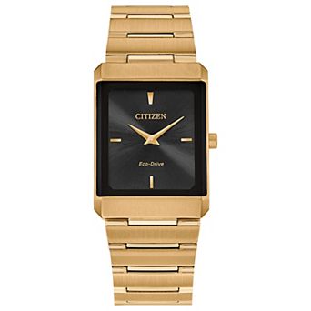 Citizen Eco-Drive Stiletto Stainless Steel Rectangular Bracelet Watch