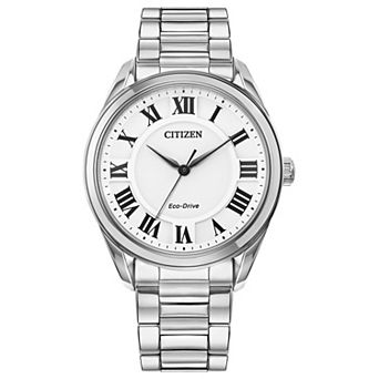 Citizen Eco-Drive Women's Arezzo Stainless Roman Accent Dial Bracelet Watch - EM0970-53A