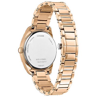 Citizen Eco-Drive Women's Arezzo Rose Gold Tone Stainless Roman