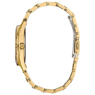 Citizen Eco Drive Women’s Gold Tone MOP Crystal Watch AS IS Not Running Citizen Eco-Drive Women main image 2