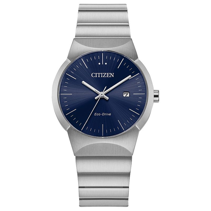 Citizen Eco-Drive Women's Modern Axiom Stainless Steel Blue Dial Bracelet Watch - EW2670-53L, Size: Medium, Silver