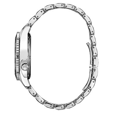 Citizen Women's Eco-Drive Carson Stainless Steel Diamond Accent Blue Dial Bracelet Watch