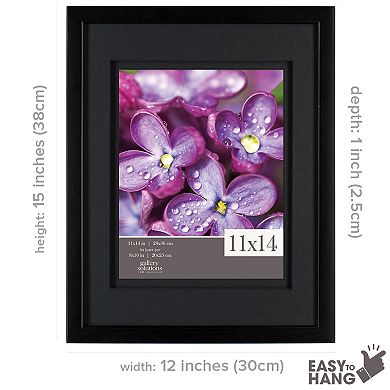 Gallery Solutions Double Matted 8" x 10" Wood Wall Frame