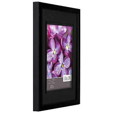 Gallery Solutions 11"x14" Double Mat Wood Wall Frame