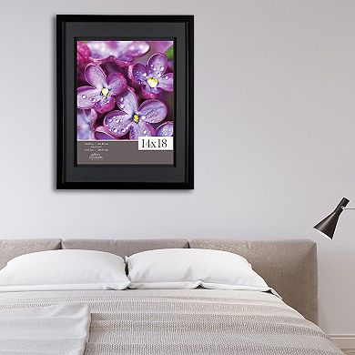 Gallery Solutions 11"x14" Double Mat Wood Wall Frame