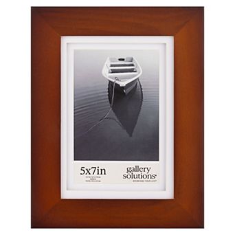 Gallery Solutions 4"x6" Matted Flat Walnut Tabletop or Wall Frame