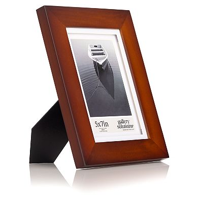 Gallery Solutions 4"x6" Matted Flat Walnut Tabletop or Wall Frame