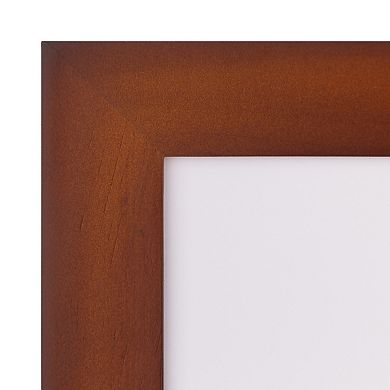 Gallery Solutions 4"x6" Matted Flat Walnut Tabletop or Wall Frame