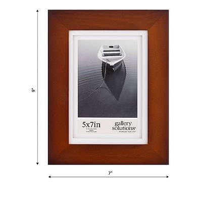 Gallery Solutions 4"x6" Matted Flat Walnut Tabletop or Wall Frame
