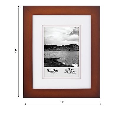 Gallery Solutions 5" x 7" Matted Flat Walnut Tabletop or Wall Frame