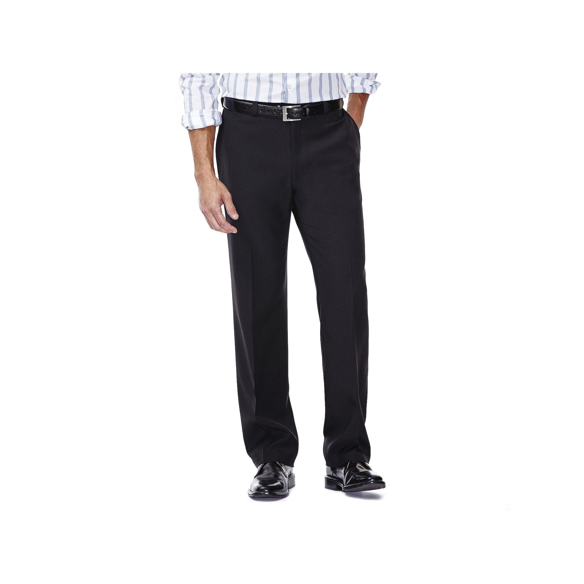 Mens Haggar® eCLo Stria Classic-Fit Flat-Front Dress Pants, Size: 44X29, 