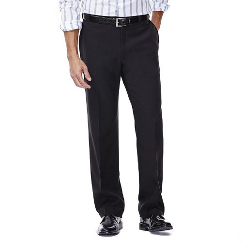 Men's Haggar® eCLo Stria Classic-Fit Flat-Front Dress Pants