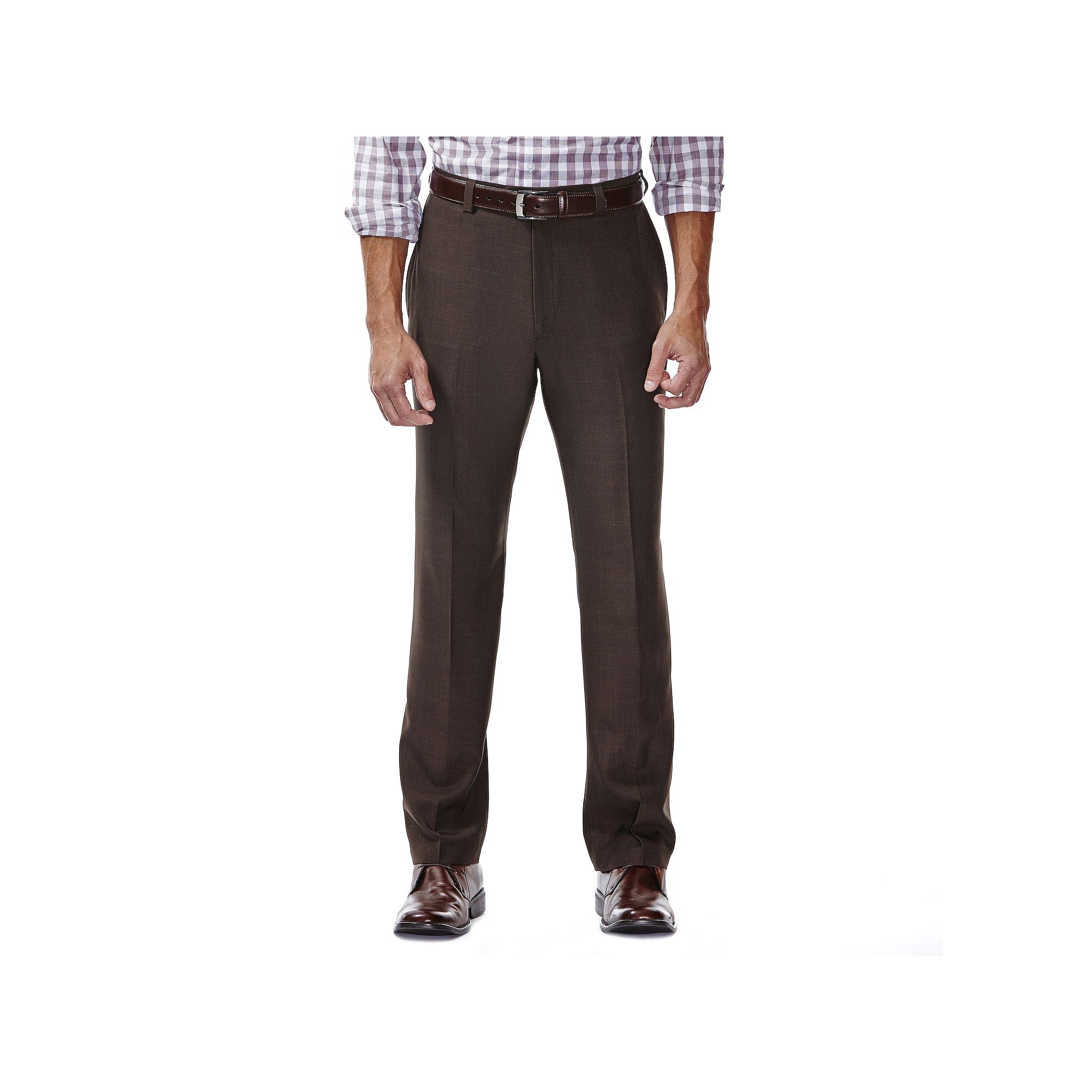 Mens Haggar® eCLo Stria Classic-Fit Flat-Front Dress Pants, Size: 32X30, 