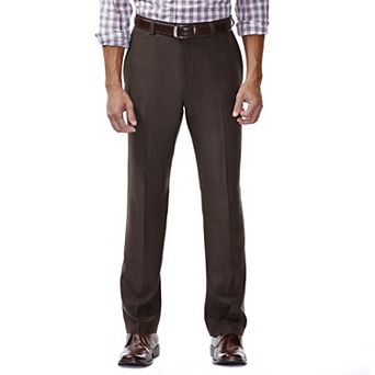 Men's Haggar® eCLo Stria Classic-Fit Flat-Front Dress Pants