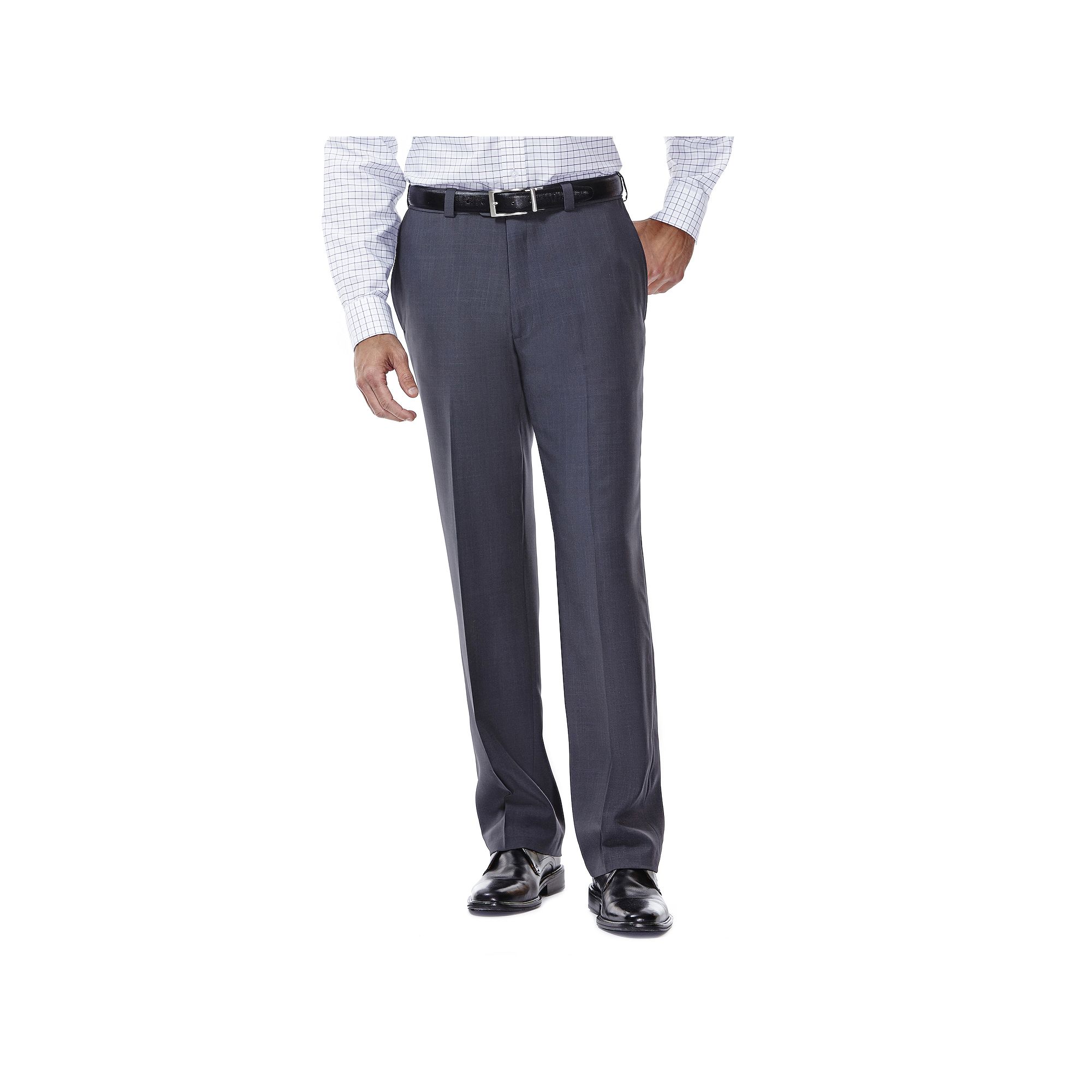 Mens Haggar® eCLo Stria Classic-Fit Flat-Front Dress Pants, Size: 38X34, 