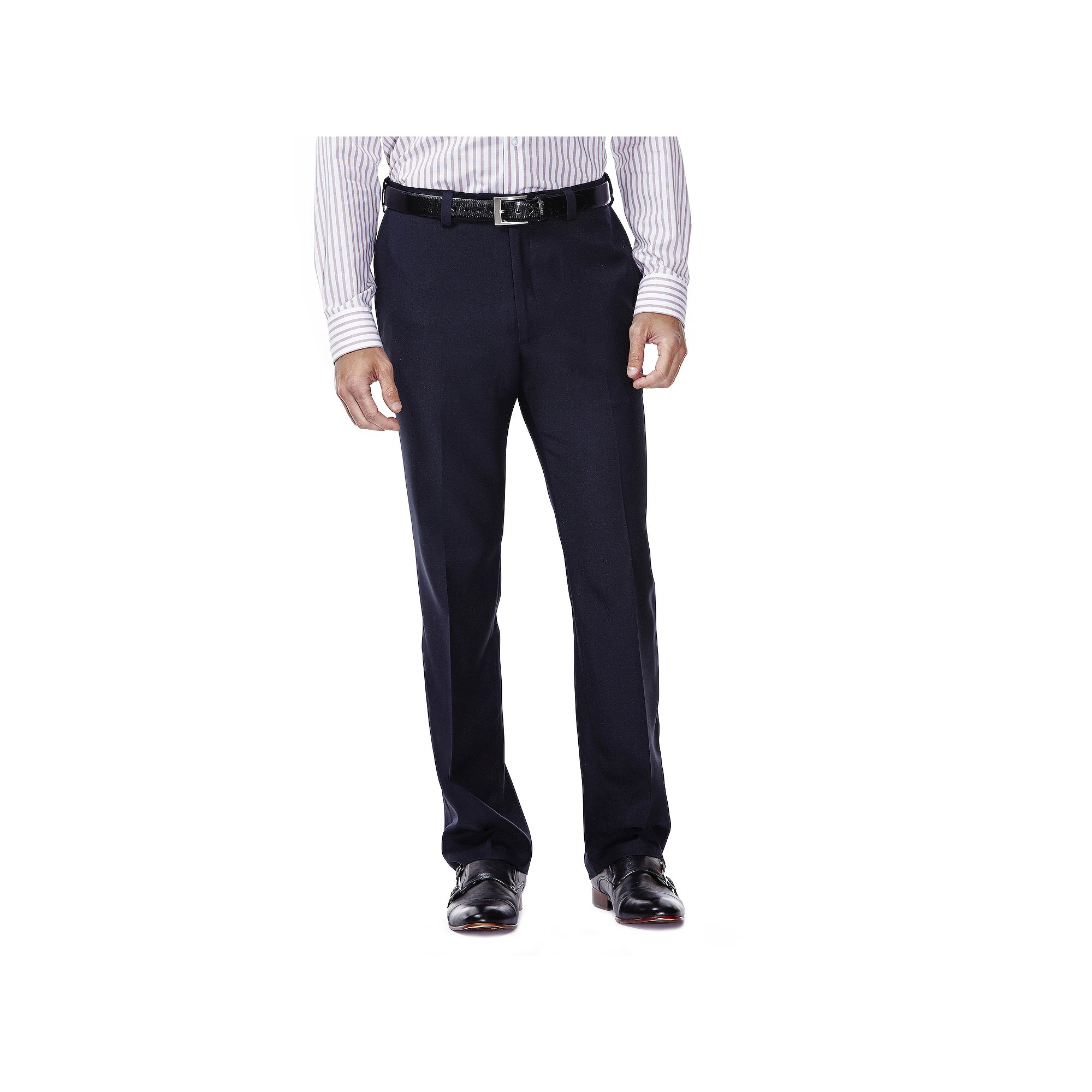 Mens Haggar® eCLo Stria Classic-Fit Flat-Front Dress Pants, Size: 44X29, 