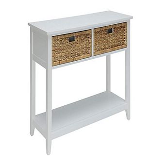 Flavius Console Table With 2 Drawers, White