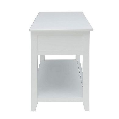 Flavius Console Table With 2 Drawers, White