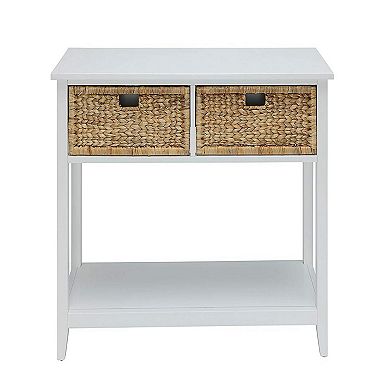 Flavius Console Table With 2 Drawers, White