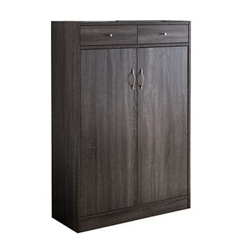 Shoe Cabinet With Spacious Storages, Gray