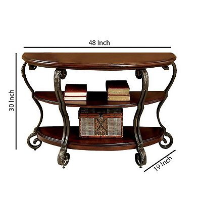 May Transitional Style Sofa Table