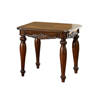 Wooden Coffee & End Tables Set, Cherry Brown, Pack Of 3